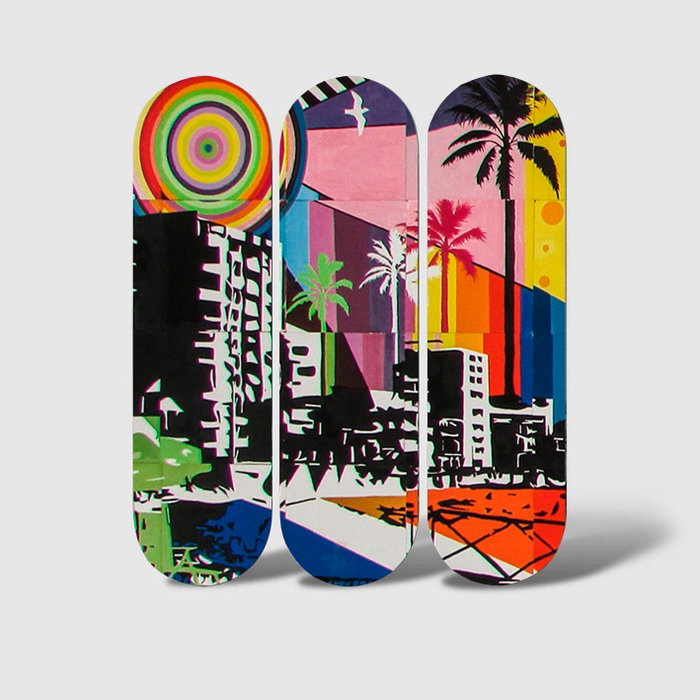 Wallity Cuadro Decorativo de MDF Multicolor (3 Piezas)